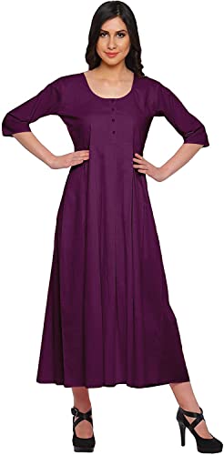 Moomaya Feste Baumwolle Kurtis Fur Frauen Partei Zu Tragen 3/4 Armel Kleider von Moomaya