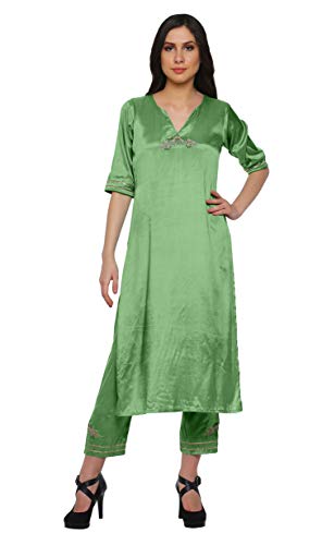 Moomaya Kleid Salwar Kameez Viskose Santoon Frauen Ethnische Indische Kleidung von Moomaya