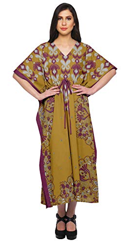 Moomaya Lang Kaftan Maxi Kleid-Strand-Badebekleidung Vertuschung-Frauen Kaftan Plus Size von Moomaya