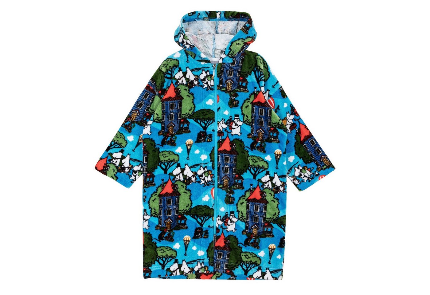 Moomin by Martinex Kinderbademantel MOOMIN – Kinder-Bademantel „Home Yard“ Blau von Moomin by Martinex