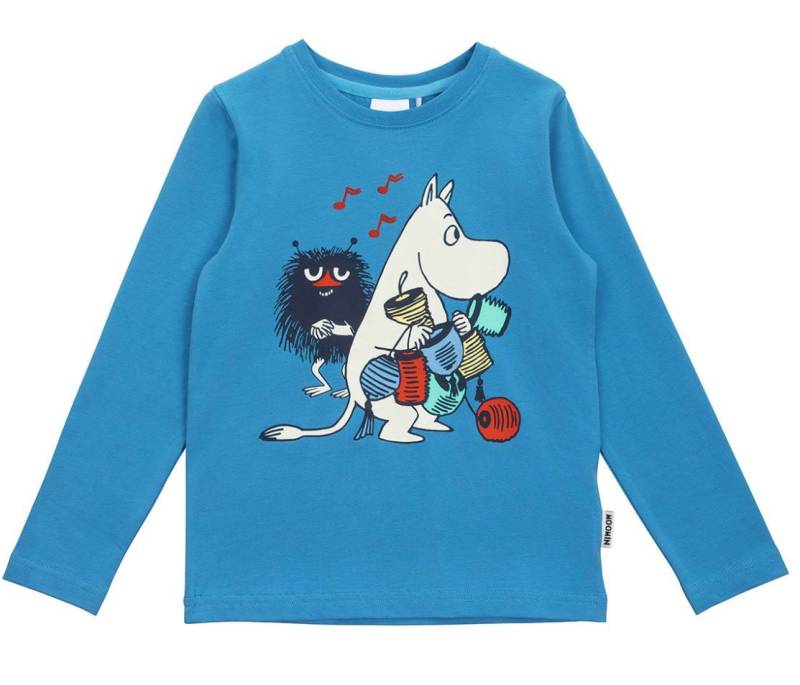 Moomin by Martinex Langarmshirt Martinex Moomin Langarmshirt blau mit Laternen © Moomin Characters von Moomin by Martinex