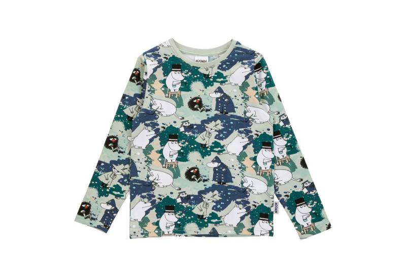 Moomin by Martinex Langarmshirt Martinex Moomin Langarmshirt hellgrün mit Allover-Print - Wasserfarben von Moomin by Martinex