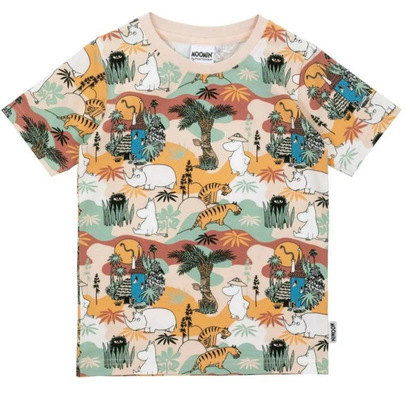 Moomin by Martinex Print-Shirt Martinex Moomin Kids T-Shirt beige mit Allover Tier-Print von Moomin by Martinex