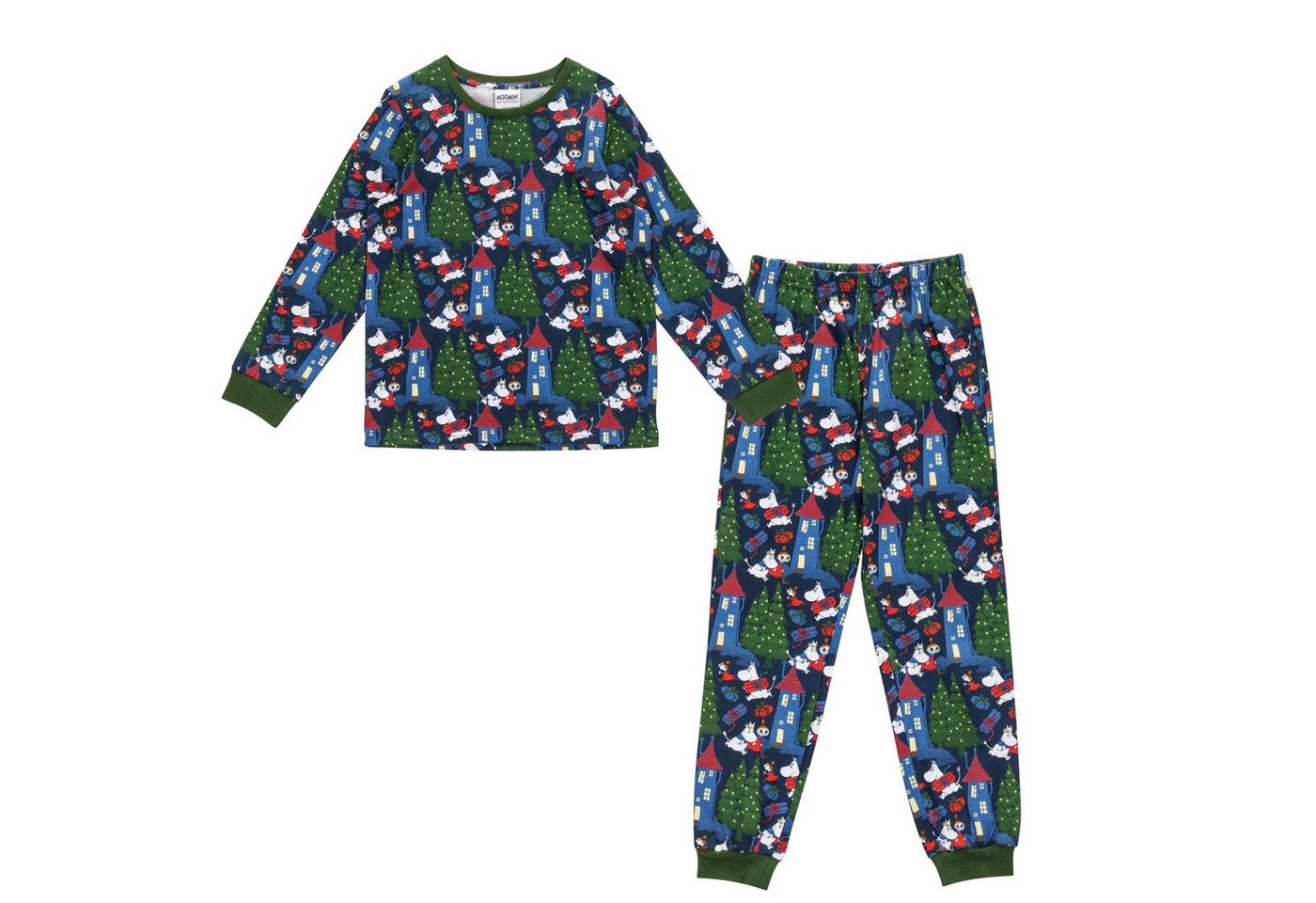 Moomin by Martinex Schlafanzug MOOMIN Kinder Pyjama „Bustling“ Dunkelblau – © Moomin Characters von Moomin by Martinex