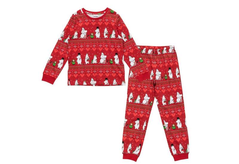 Moomin by Martinex Schlafanzug MOOMIN Winter Heart Pyjama – Dark Red © Moomin Characters Weihnachten von Moomin by Martinex