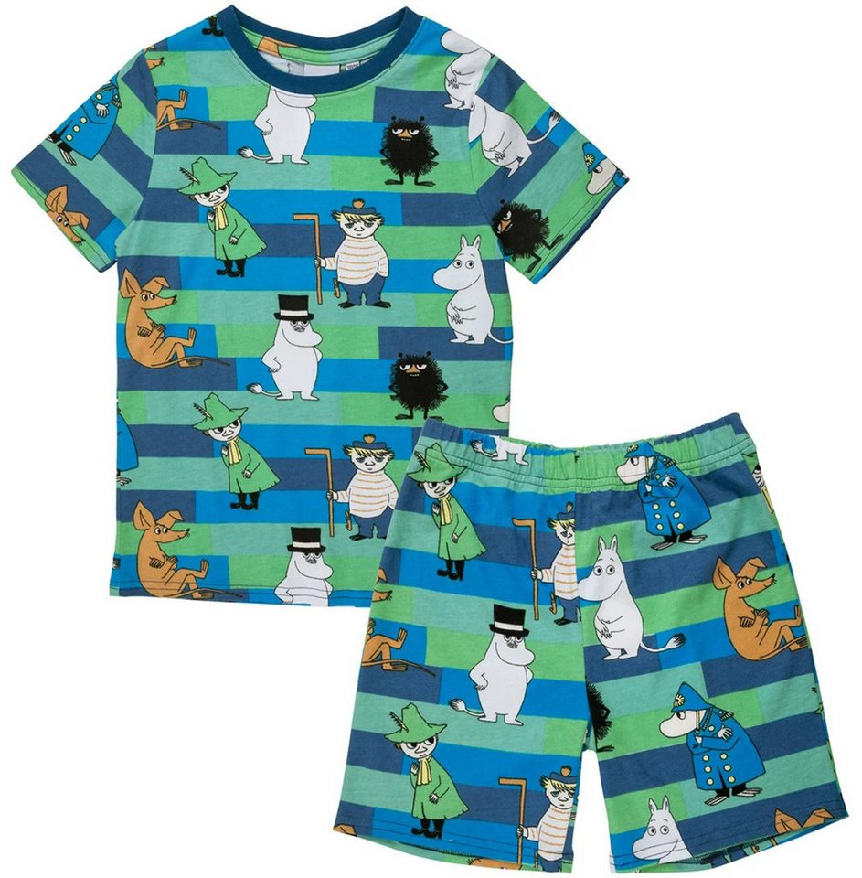 Moomin by Martinex Schlafanzug Martinex kurzärmeliger Moomin Pyjama 2er-Set mit Farbblöcken von Moomin by Martinex