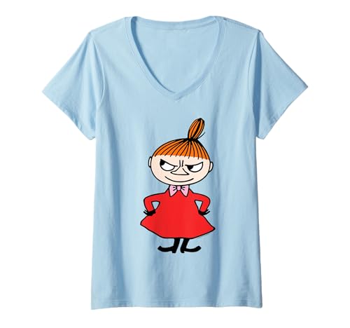 Damen Mumin Little My Hands On Hips T-Shirt mit V-Ausschnitt von Moomin