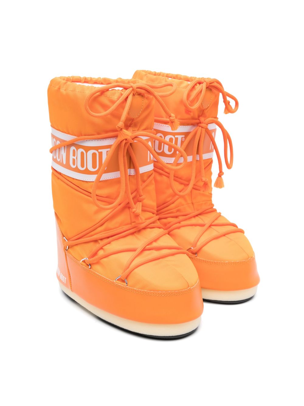 Moon Boot Kids Icon Schneestiefel mit Logo-Riemen - Orange von Moon Boot Kids