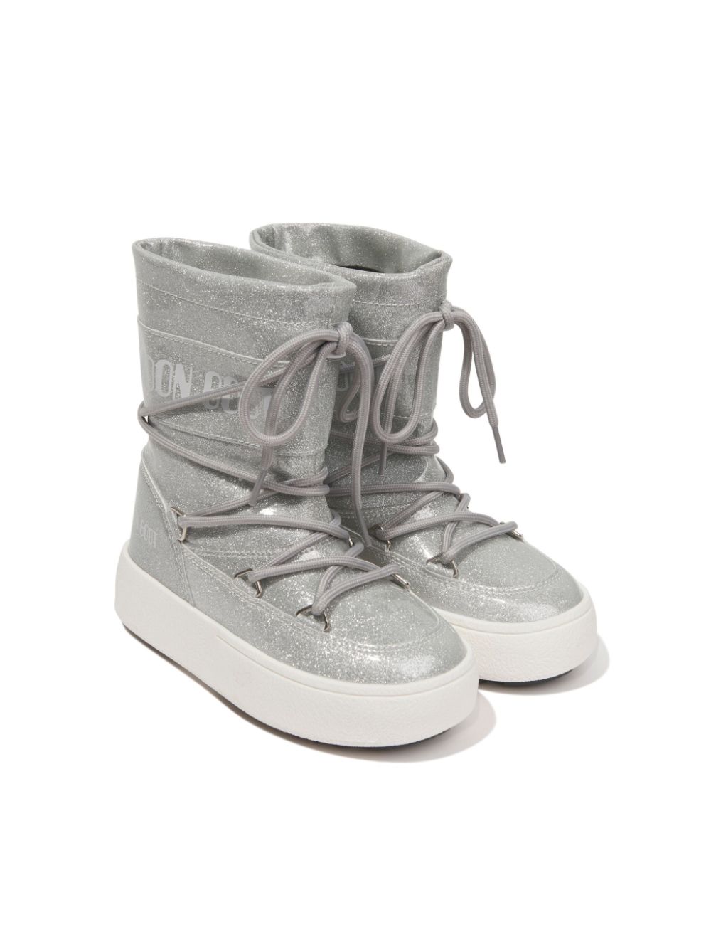 Moon Boot Kids Jtrack Schneestiefel in Glitter-Optik - Silber von Moon Boot Kids