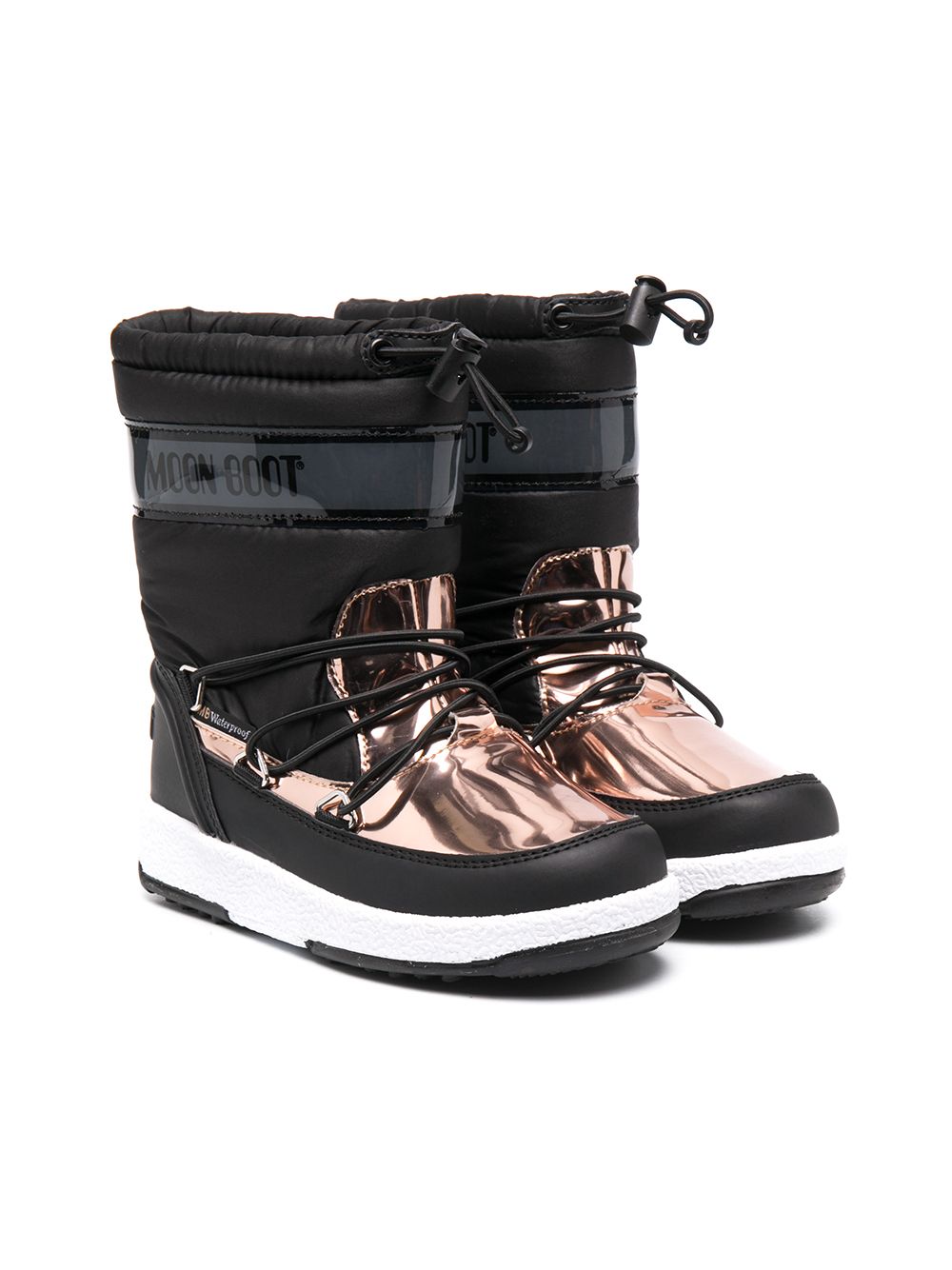 Moon Boot Kids Schneestiefel im Metallic-Look - Schwarz von Moon Boot Kids