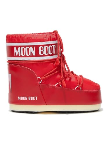 Moon Boot Icon Low Nylon Stiefel Red EU 39-41 Wasserdichte Winterstiefel von Moon Boot