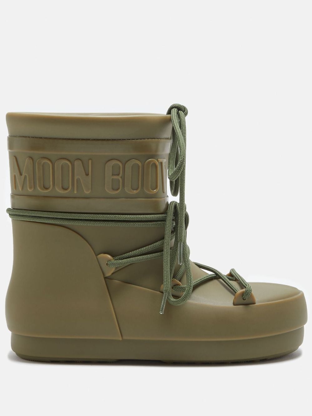 Moon Boot Regenstiefel mit Schnürung - Grün von Moon Boot