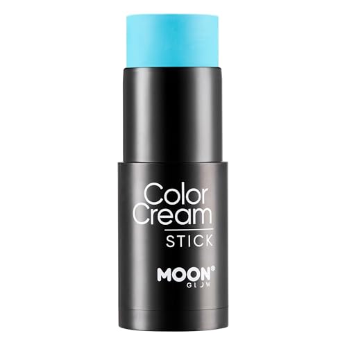 Intense Neon UV ColorCream Face & Body Paint Stick by Moon Glow - Professionelles Gesichts- und Körperschminke für Erwachsene und Kinder - 21g - Intense Blue von Moon Glow