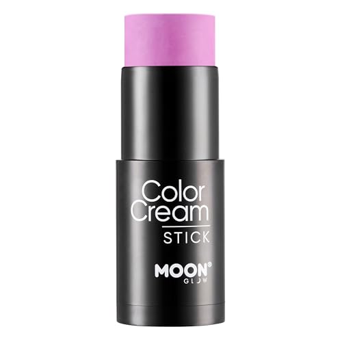 Intense Neon UV ColorCream Face & Body Paint Stick by Moon Glow - Professionelles Gesichts- und Körperschminke für Erwachsene und Kinder - 21g - Intensiv Violett von Moon Glow