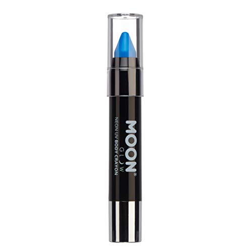 Moon Glow, Neon-UV-Lackstift-Körperkreide für Gesicht und Körper (Intensives Blau) von Moon Glow