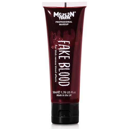 Moon Terror Pro FX Kunstblut, SFX-Make-up für Halloween-Vampir-Zombie-Theater, Spezialeffekt-Make-up (Rot, 50 ml (1 Stück)) von Moon Terror