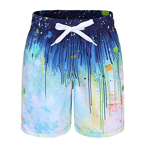 Moon Tree Badehose Jungen Badeshorts Kinder Schnell Trocknende Boardshorts Strand Shorts 110/4-5 Jahre von Moon Tree