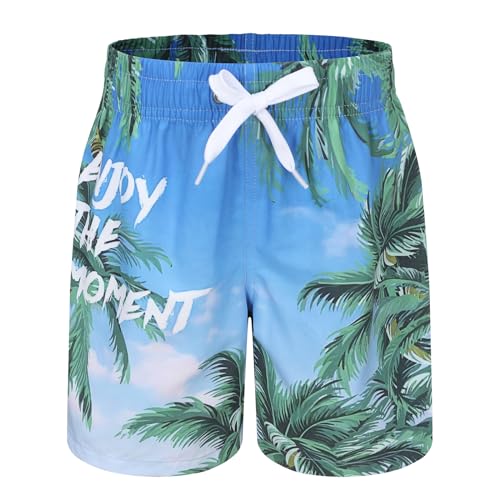 Moon Tree Badehose Jungen Badeshorts Kinder Schnell Trocknende Boardshorts Strand Shorts 140 146/11-12 Jahre von Moon Tree