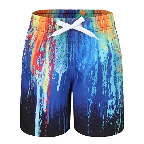 Moon Tree Badehose Jungen Badeshorts Kinder Schnell Trocknende Boardshorts Strand Shorts 152 158/13-14 Jahre von Moon Tree