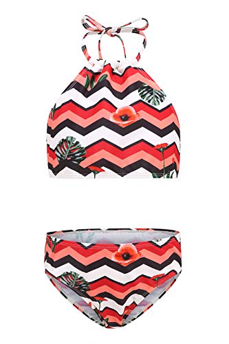 Moon Tree Großes Mädchen Bikini Sets Badeanzug Hawaiian Badeanzug Strand 11-12 Jahre/152 von Moon Tree
