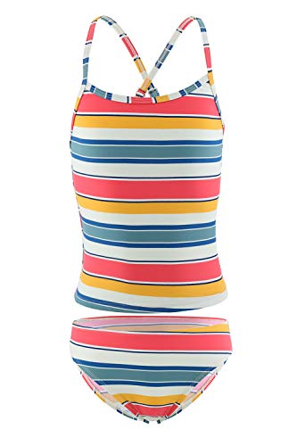 Moon Tree Großes Mädchen Geteilter Badeanzug Hawaiian Badeanzug Strand Regenbogen 11-12 Jahre Alt/152 von Moon Tree