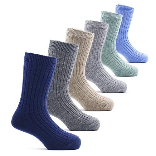 Moon Tree Jungen Wollsocken Kinder Warme Wintersocken Dicke Socken 6 Stück 27-30/8-10 Jahre von Moon Tree