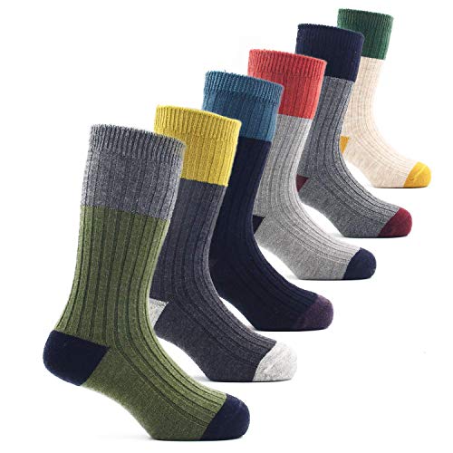 Moon Tree Jungen Wollsocken Kinder Warme Wintersocken Dicke Socken 6 Stück 27-30/5-7 Jahre von Moon Tree