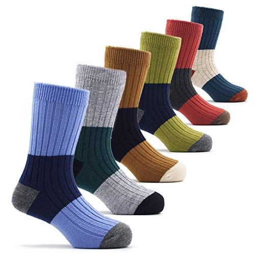 Moon Tree Jungen Wollsocken Kinder Warme Wintersocken Dicke Socken 6 Stück 27-30/8-10 Jahre von Moon Tree