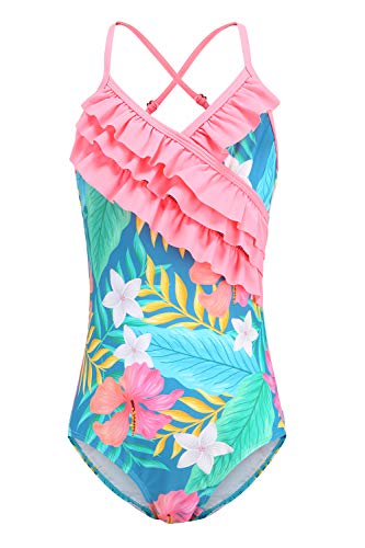 Moon Tree Mädchen Einteiliger Badeanzug Rüschen Hawaiian Bademode Strand Blumen 5-6 Jahre/116 Moon Tree Mädchen Einteiliger Badeanzug Rüschen Hawaiian Bademode Strand Blumen 5-6 Jahre/116 von Moon Tree