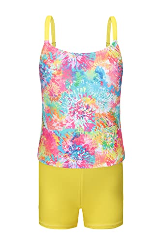 Moon Tree Mädchen Geteilter Tankini Badeanzug Hawaiian Badeanzug Strand 7-8 Jahre/128 von Moon Tree