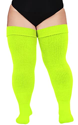 Moon Wood Kniestrümpfe Damen Extra Lange Overknees Strümpfe Damen Thigh High Socken Soft Warme Stulpen Plus Size Neongelb Moon Wood Kniestrümpfe Damen Extra Lange Overknees Strümpfe Damen Thigh High Socken Soft Warme Stulpen Plus Size Neongelb von Moon Wood