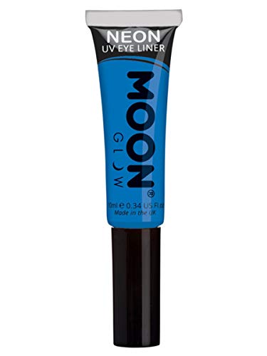 Moon Glow, Neon-UV-Eyeliner, leuchtet hell unter UV-Beleuchtung! (Intensives Blau, 10 ml (1er Pack)) von Moon Glow