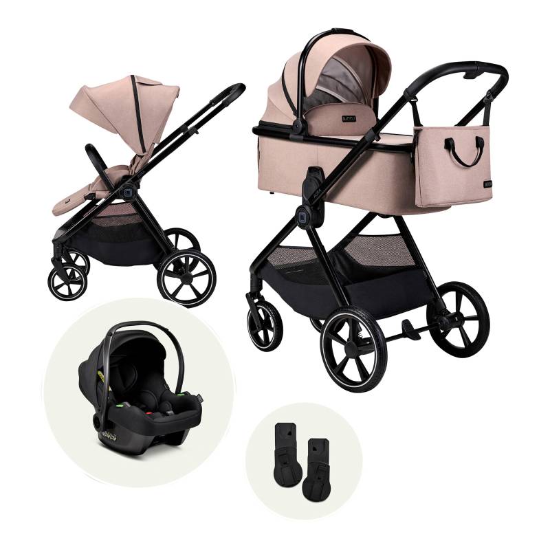 Moon Kombikinderwagen Aura (2026) Trio-Set inkl. Babyschale Cosmo 2.0 beige von Moon