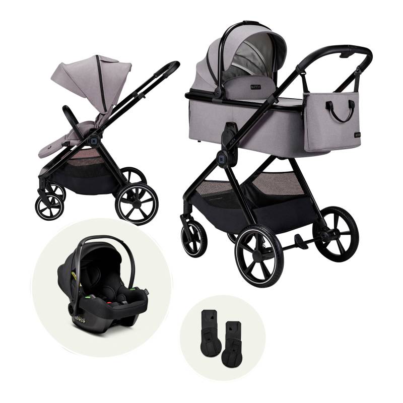 Moon Kombikinderwagen Aura (2026) Trio-Set inkl. Babyschale Cosmo 2.0 grau von Moon
