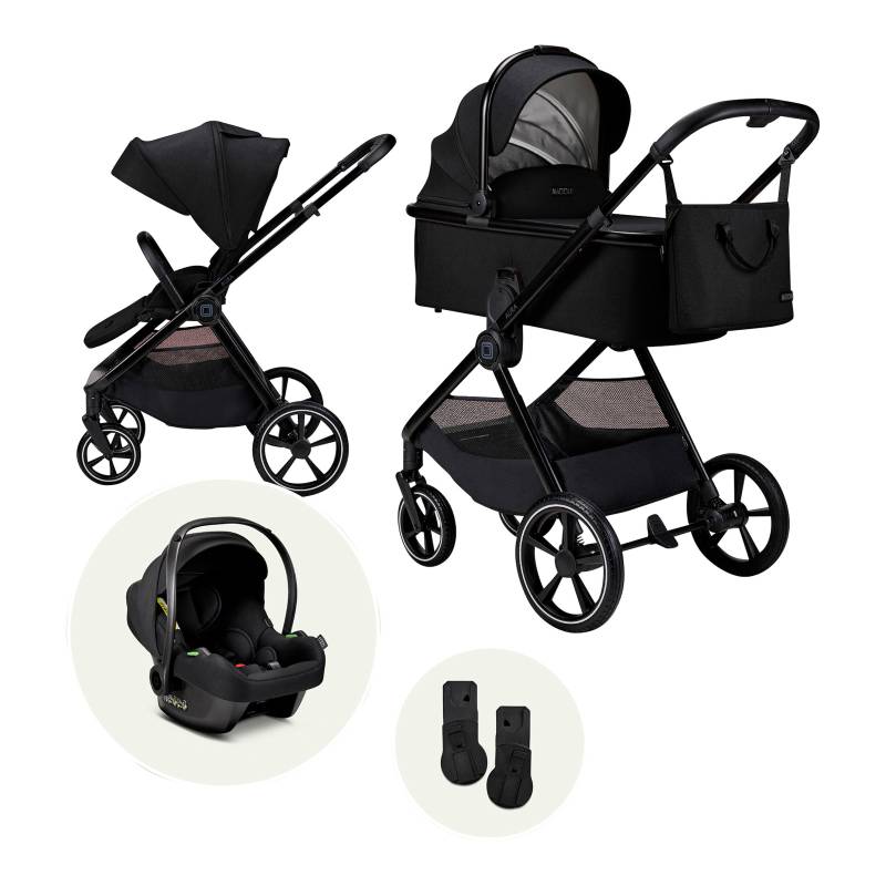 Moon Kombikinderwagen Aura (2026) Trio-Set inkl. Babyschale Cosmo 2.0 schwarz von Moon
