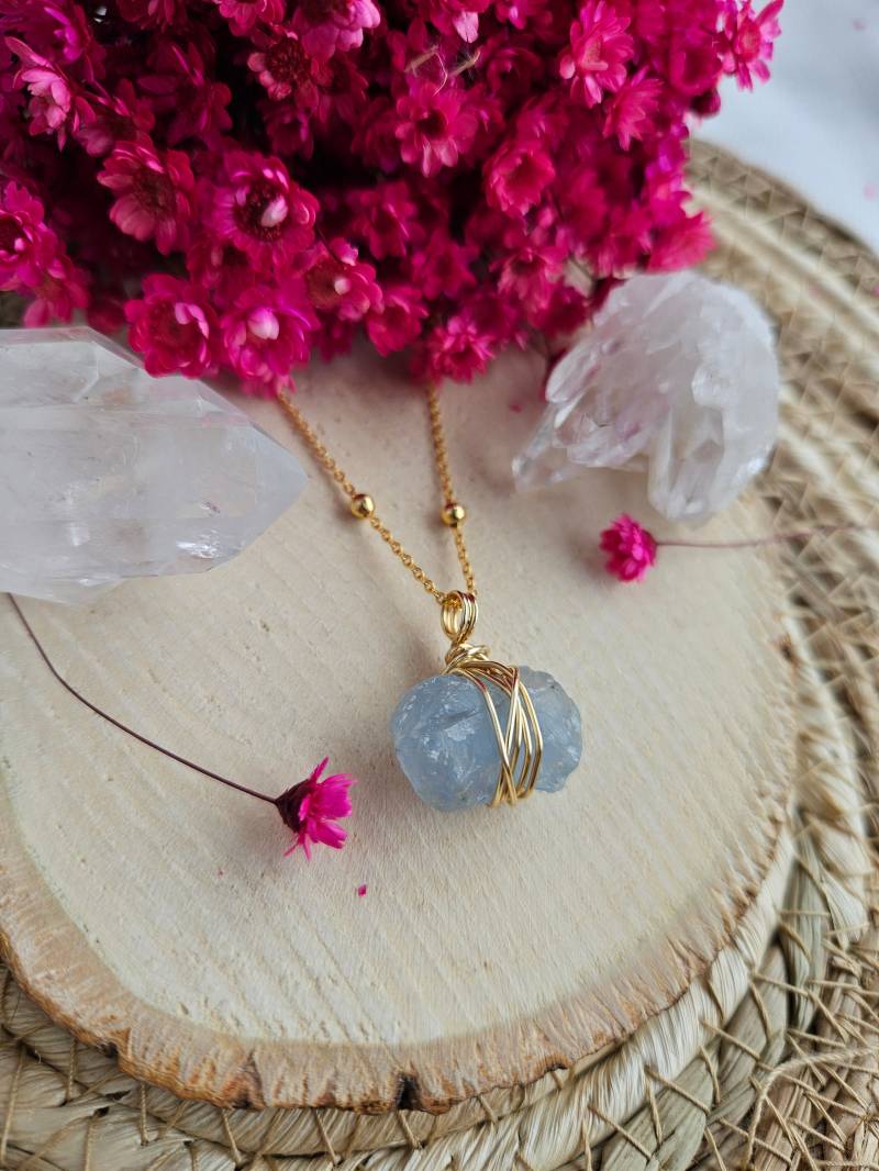 Aquamarin Halskette von MoonCraftStones