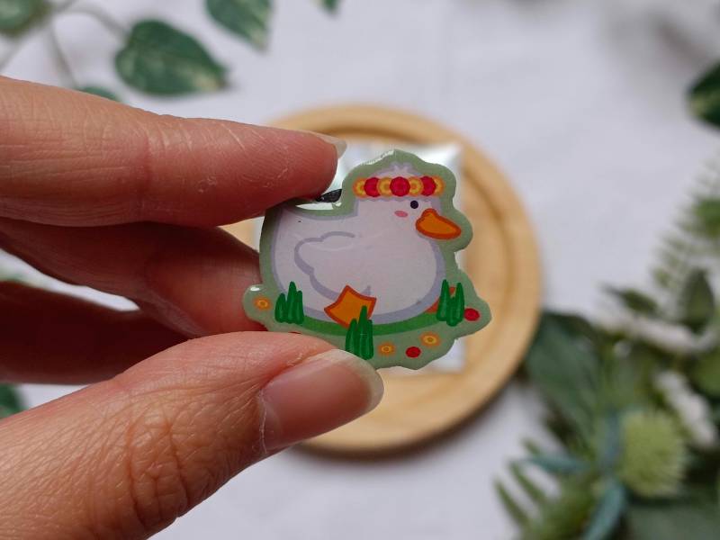 Blumenkrone Ente Magnet Oder Pin Handgemachter Cottagecore Anstecker Blumenkrone Ente Magnet Oder Pin Handgemachter Cottagecore Anstecker von MoonDucklingOfficial