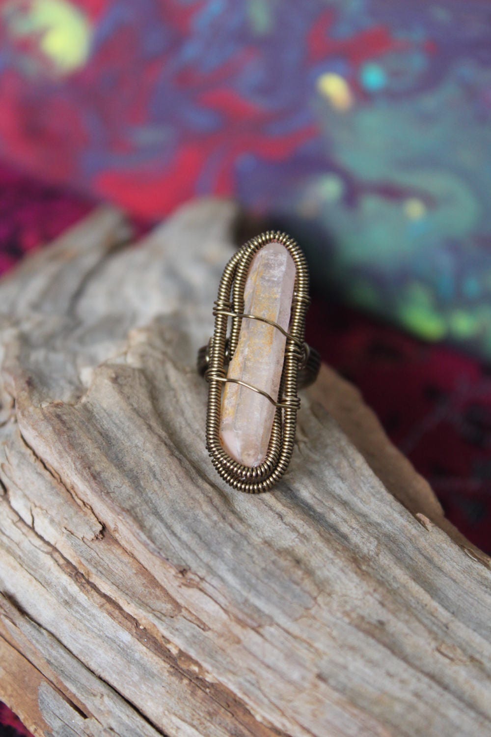 Goldener Heiler Quarz Ring Goldener Heiler Quarz Ring von MoonGoddessVibes