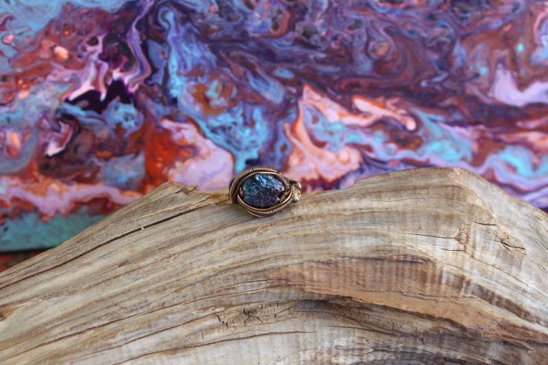 Wire Wrapped Pfauen Erzring Wire Wrapped Pfauen Erzring von MoonGoddessVibes
