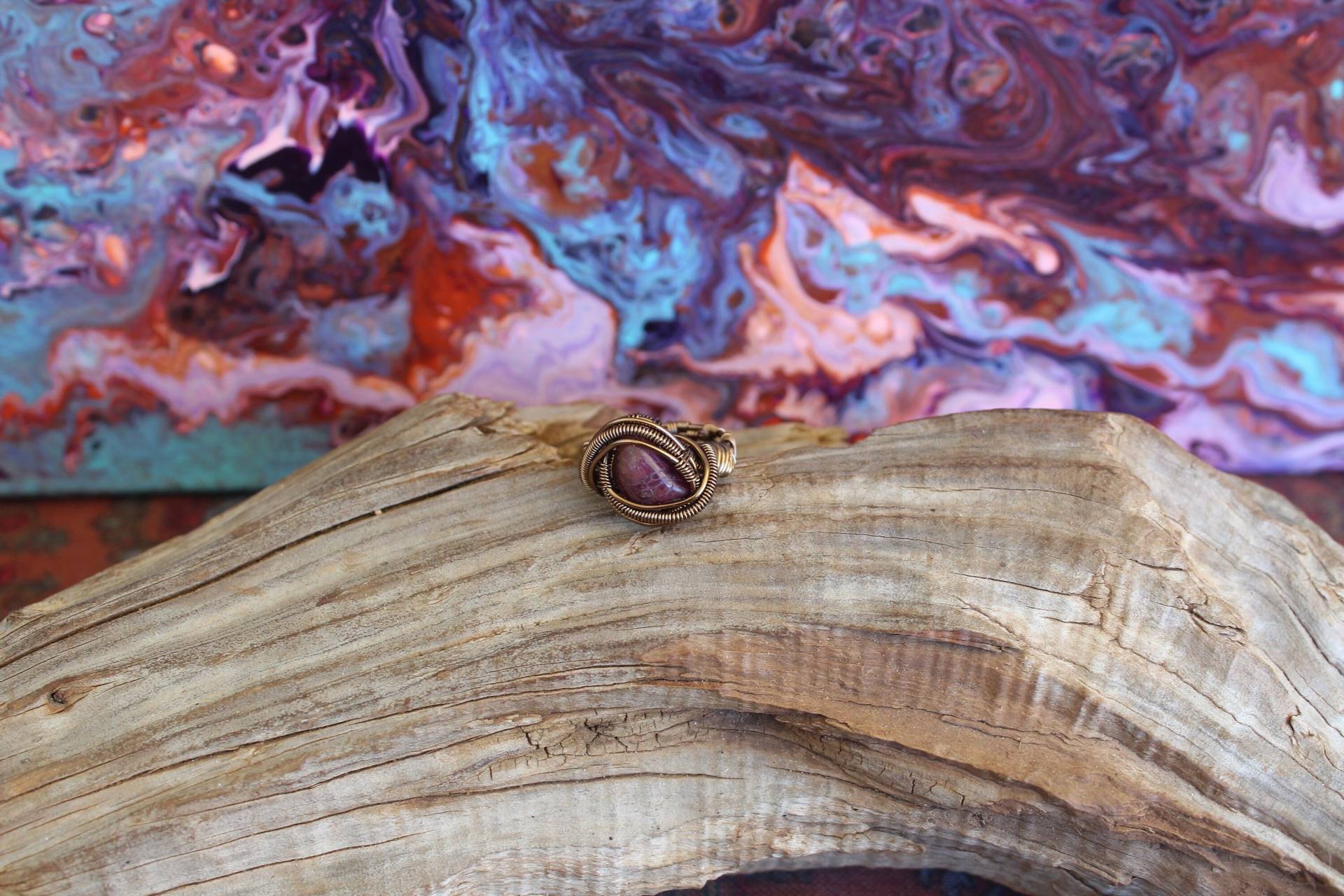 Wire Wrapped Pink Turmalin Ring Wire Wrapped Pink Turmalin Ring von MoonGoddessVibes
