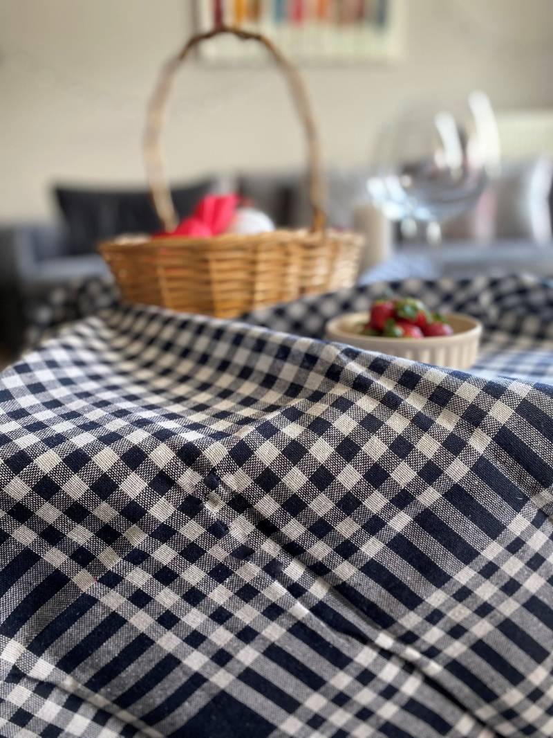 Gingham Picknickdecke , Leinen Decke Strand Tischdecke Haus Geschenk von MoonHomeDecor