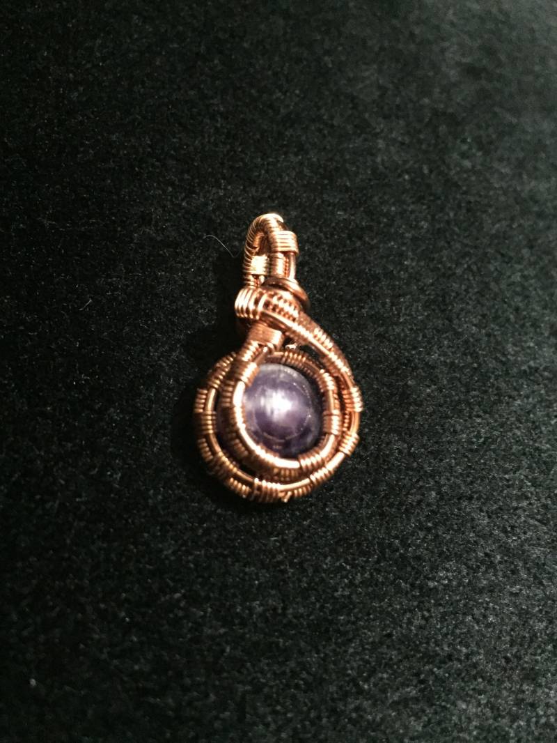 Amethyst-Kupferdraht Gewickelte Anhänger Amethyst-Kupferdraht Gewickelte Anhänger von MoonKittieMagick