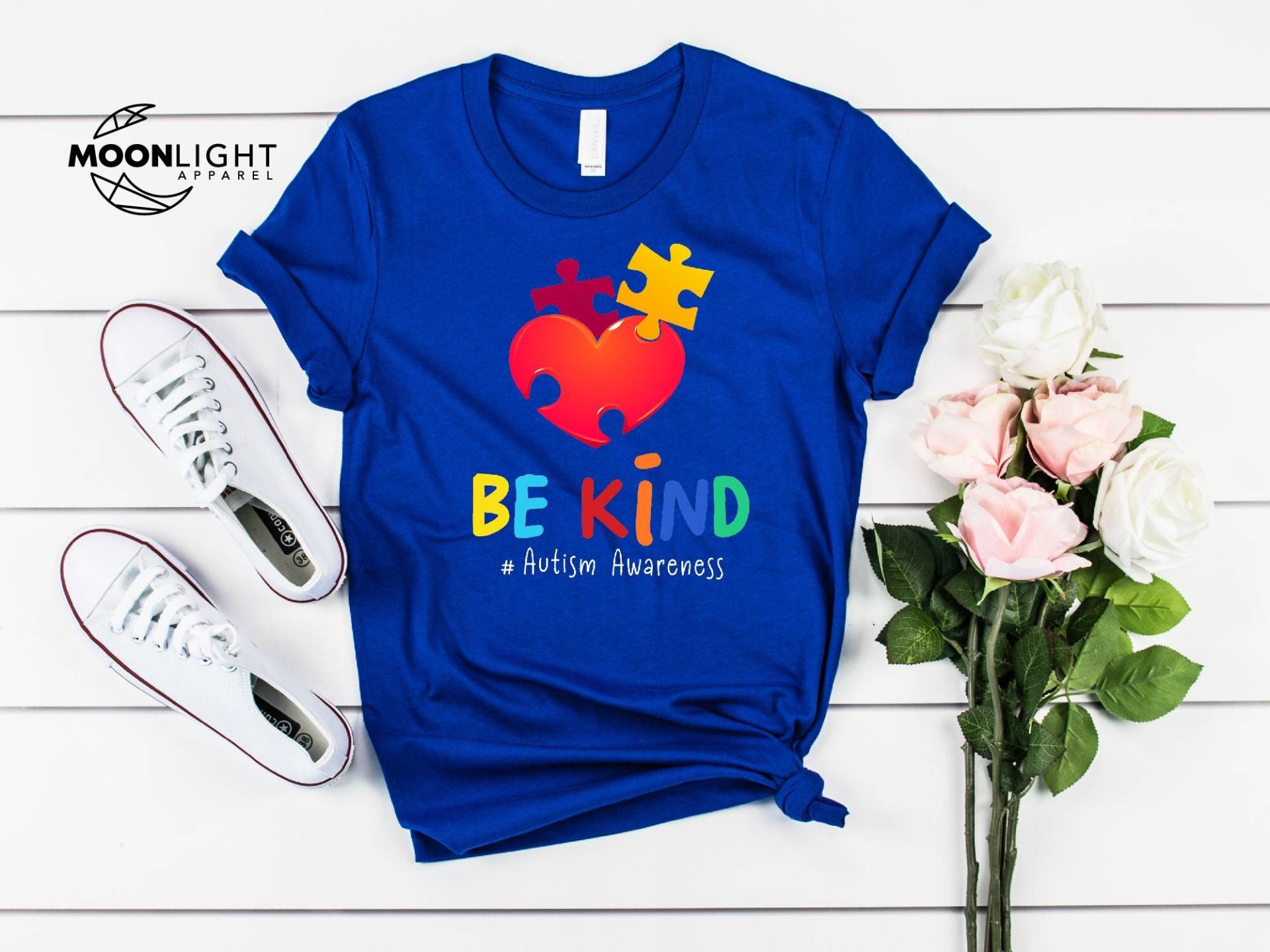 Be Kind T-Shirt, Autismus Bewusstsein Shirt, Unterstützung Bewusst Geschenk Für von MoonLightByEllen