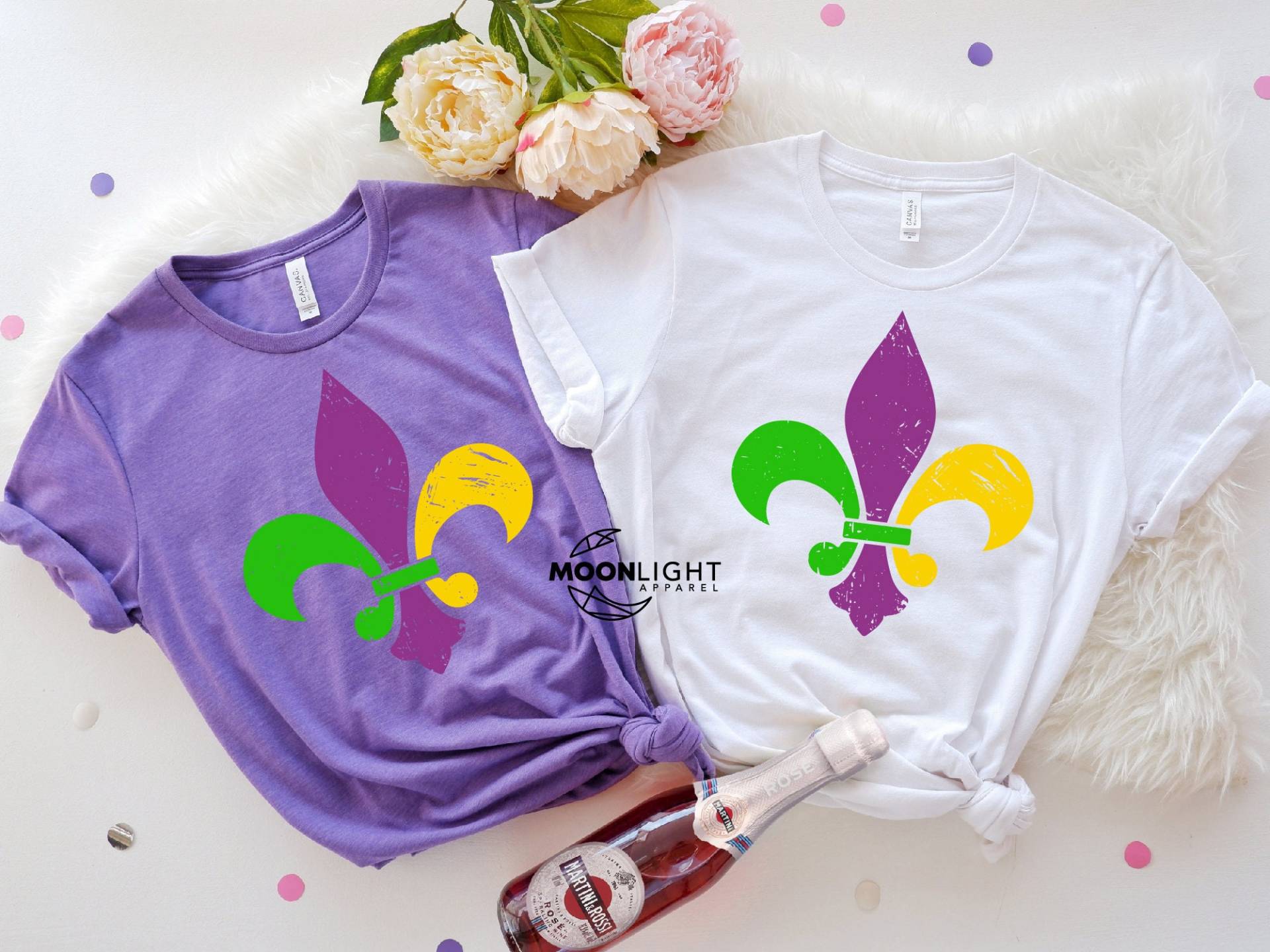 Fleur De Lis Shirt, Nola Mardi Gras, Sweatshirts Für Frauen, Fat Dienstag New Orleans Louisiana Langarm Crewneck Pullover Shirt von MoonLightByEllen