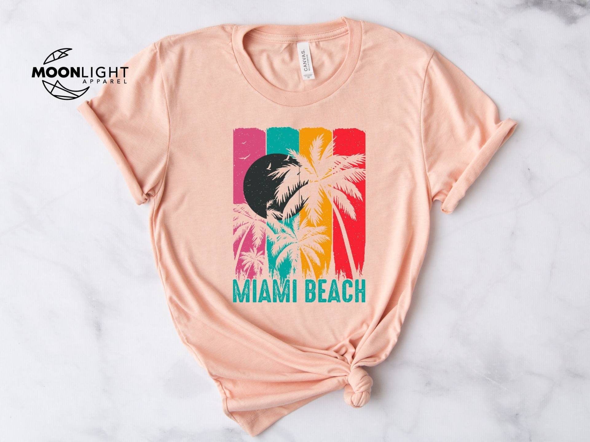 Miami Beach Shirt, Sommer Strand Urlaub Urlaubsgeschenk, Shirts Für Frauen, Frauen Shirts, Vacay Mode Shirt von MoonLightByEllen