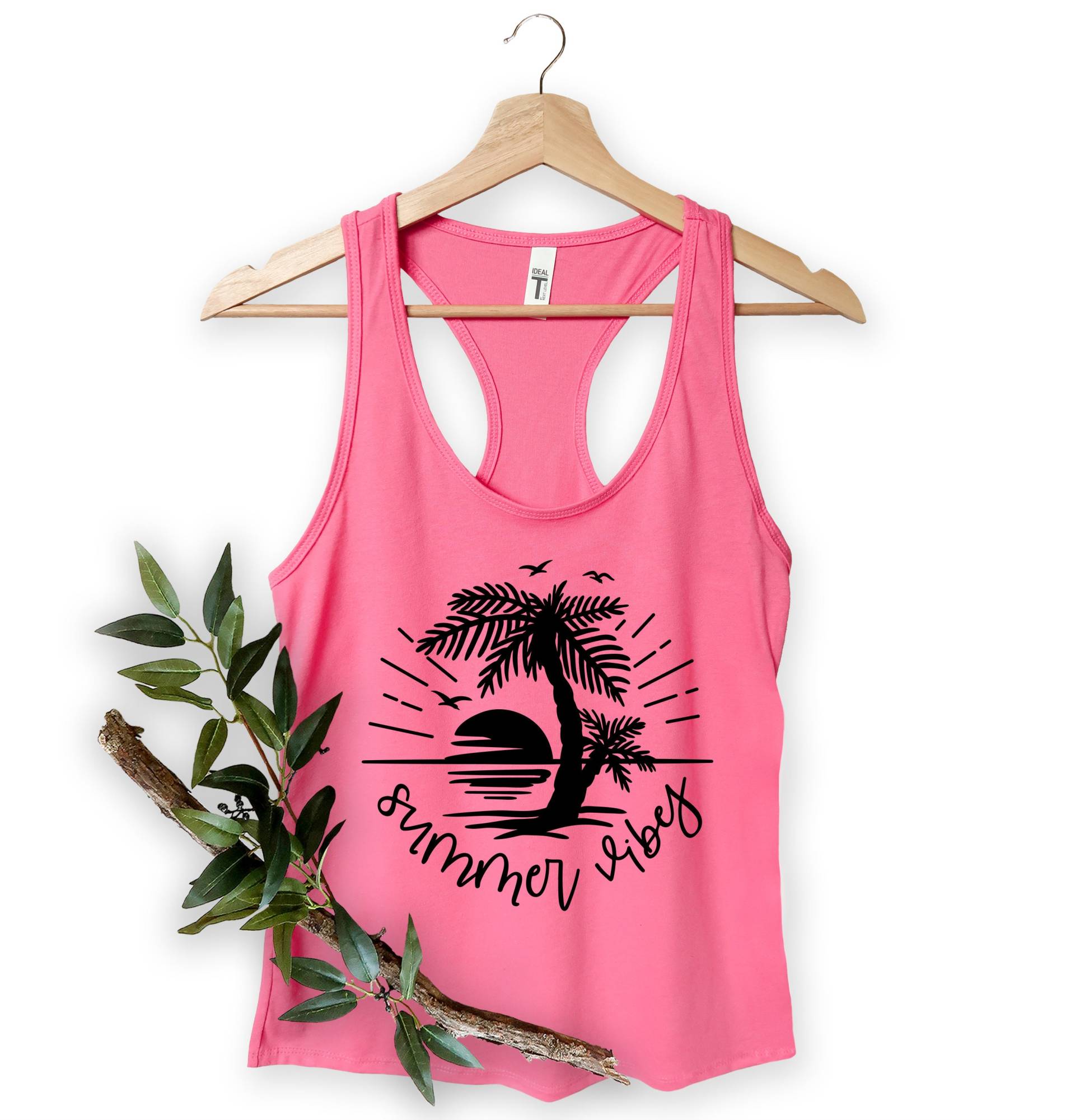 Sommer Vibes Tank, Strand Urlaubs Shirts, Geschenke, Frauen Tank Top, Liebhaber Palmen Und von MoonLightByEllen