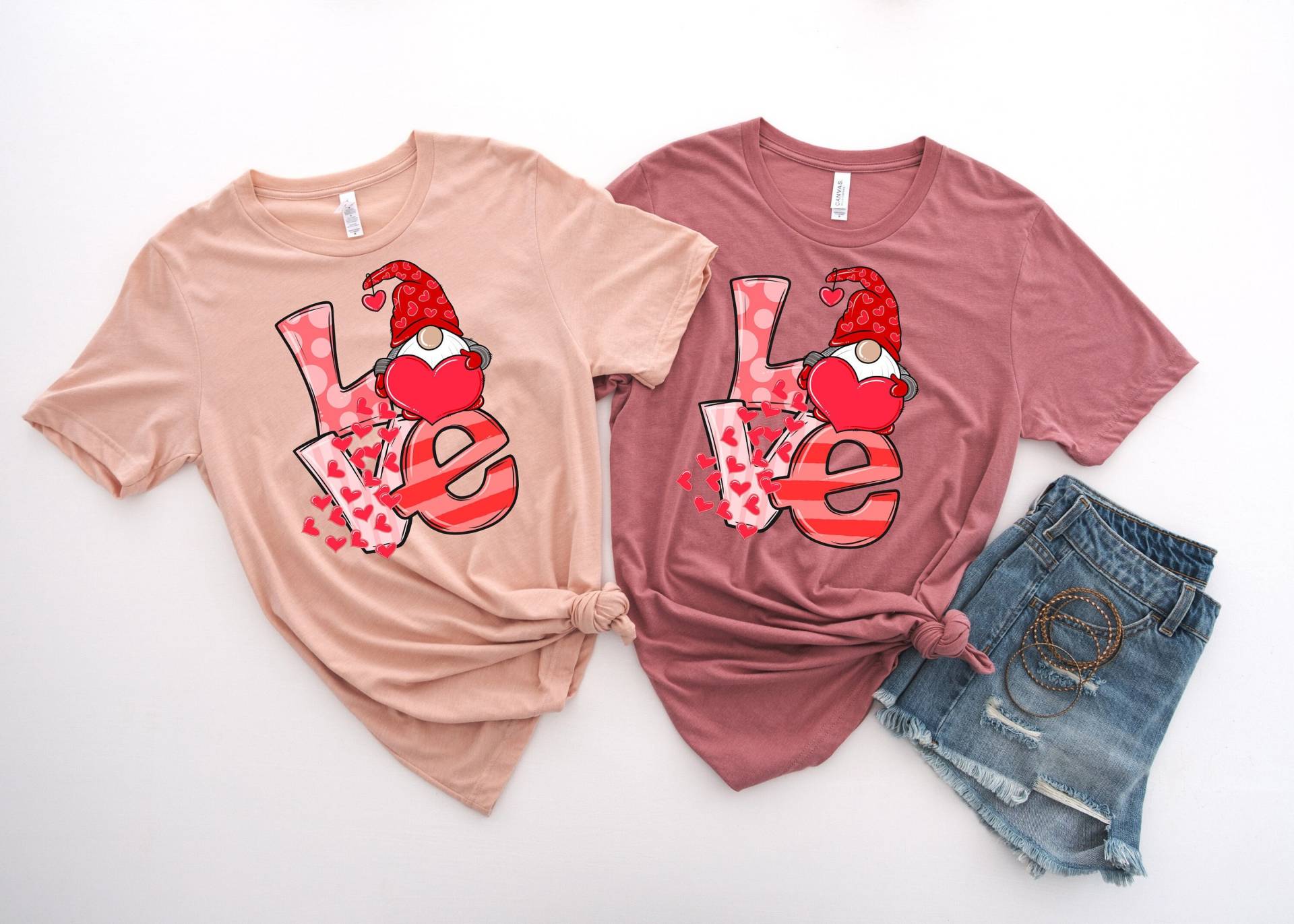 Valentinstag Gnome Shirt, Love Shirt Für Frauen, Liebe Sweatshirt, Shirts Frau, Lehrer Shirts, Gifts04 von MoonLightByEllen