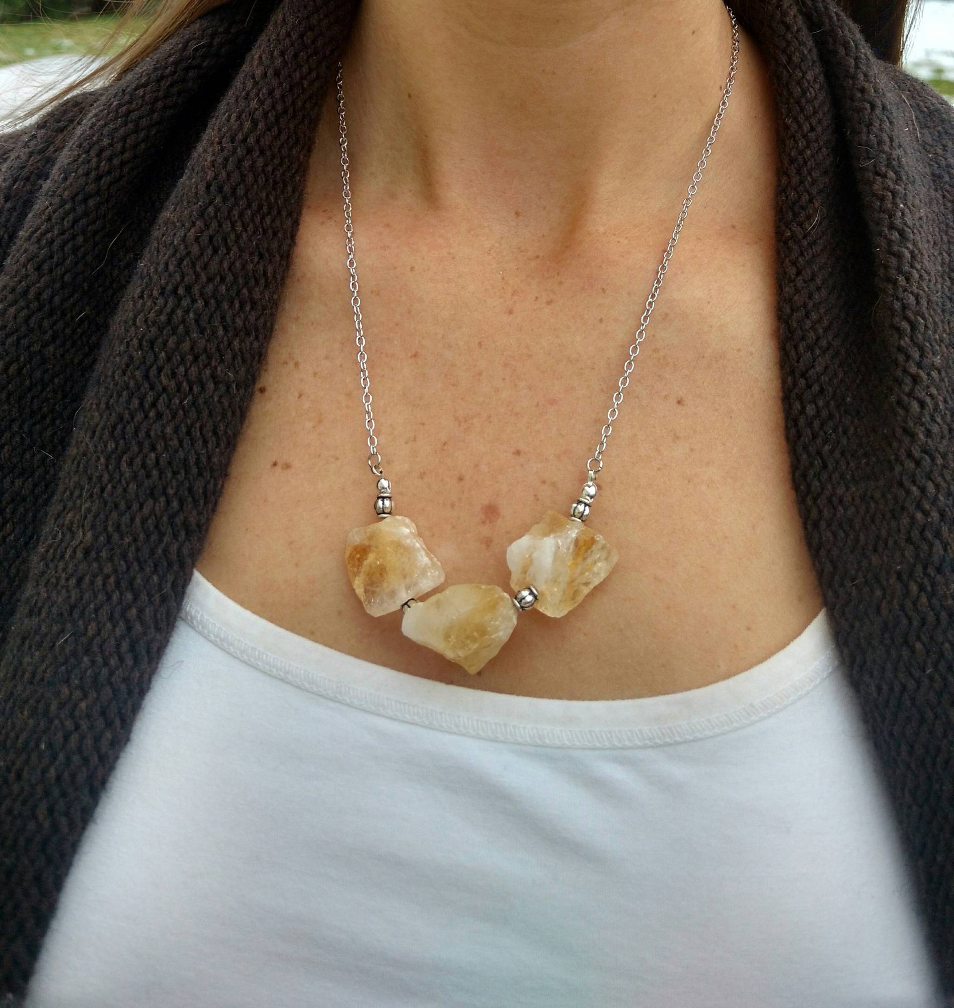 Citrin Liebe November Geburtstag Boho Kristall Schmuck Ooak von MoonMamaHomestead