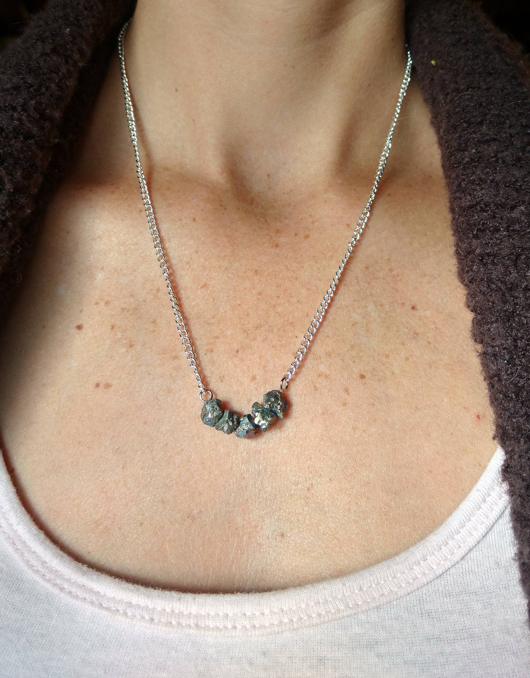 Zierliche Pyrit Kette von MoonMamaHomestead