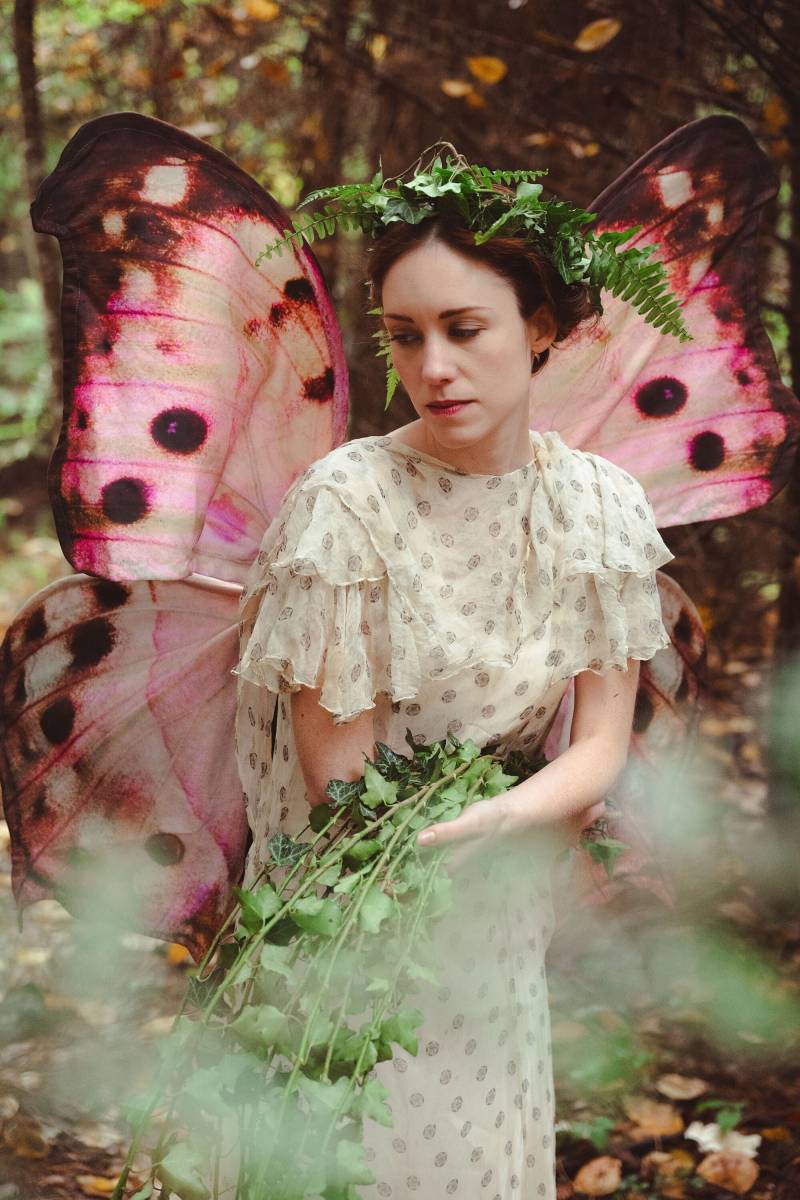 Rosa Feenflügel Perlmutt Schmetterling Kostüm Flügel von MoonMothWings